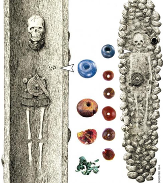 Illustration for article titled Beads Found In Ancient Danish Graves Match Glass Made For King Tut